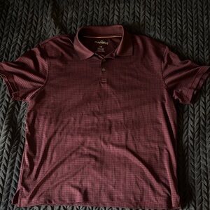 Haggar Burgundy Polo Shirt